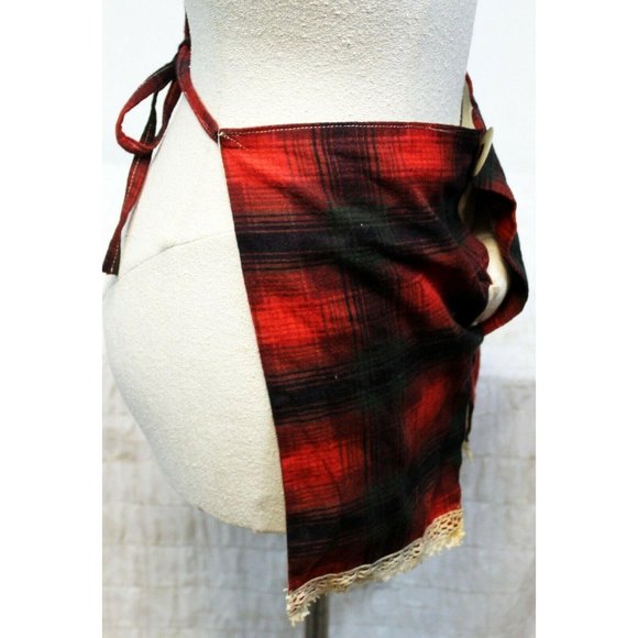 Handmade Funny Gag Adult Apron Flannel Boxes P3nis Dick Small Medium - Picture 6 of 6